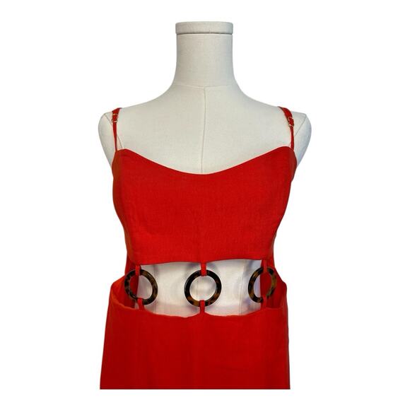 NWT Rumer The Label x Revolve Bridget Ring Maxi Dress Womens Size Medium Red - Picture 3 of 9